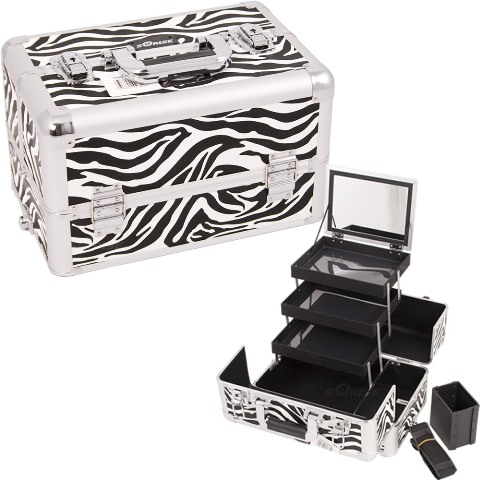 E3305zbwh Zebra White Pro Makeup Case
