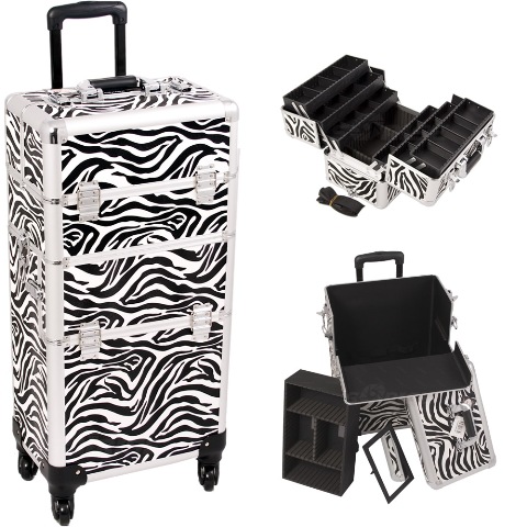 Zebra Trolley Makeup Case
