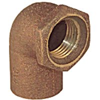 Elkhart Products Corp 10156792 .25 X .75 In. 90 Degree Low Lead Compression With Female Drop Ear Elbow