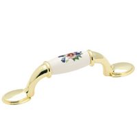 Amerock 245fwp 3 In. Drawer Pull Almond And Polished Brass