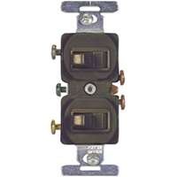 Cooper Wiring 271b-box Brown Quiet 2toggle Switch