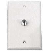Cooper Wiring 1172w Coaxial Jack With Wall Plate - White