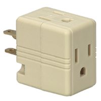 Cooper Wiring 1482v-box Ivory, 3 Outlet 3 Wire Cube Tap