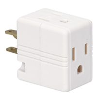 Cooper Wiring 1482w-box White 3 Outlet Cube Tap - Adapter