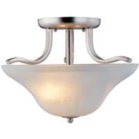 1571-2sf-3l Two Light Ceiling Fixture, Brushed Nickel