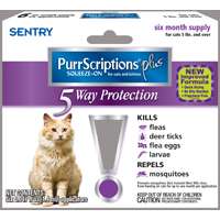 Sergeant Pet 2111 Purrscriptions Cat & Kitten Squeeze-on Flea & Tick Control