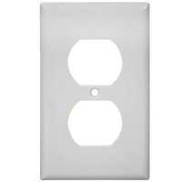 Cooper Wiring 2132w 1 Gang White Recptacle Plate, 10 Pack