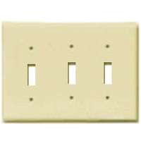 Cooper Wiring 2141v-box 3 - Gang Standard Switch Plate, Ivory