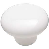 217wht Ceramic Knob, White - 1.5 In.