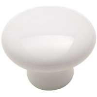 232wht White Ceramic Knob 1.25