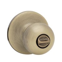 Kwikset 300p5cprclrcs Polo Privacy Antique Brass