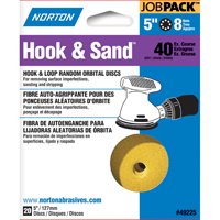 49225 5 In. Hook & Sand Disc 8 Hole 40 Grit
