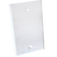 Weatherproof 5173-1 Blank Weatherproof Single Gang Device Mount Cover White