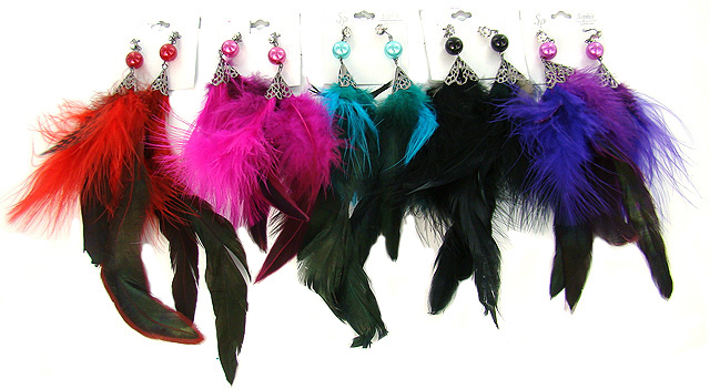 Feather Crown Earrings, Pack Of 2