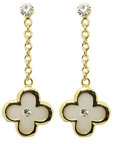 UPC 753678902991 product image for Wholesale Cz & Gold earring white mother of Pearl | upcitemdb.com