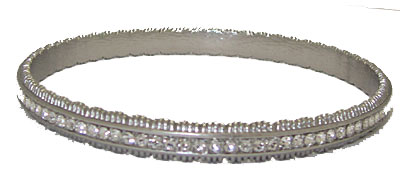 9698x-m Designer Bangle Bracelet Silver