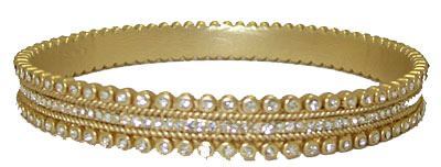 9516g Gold Signature Bangle Bracelet Set