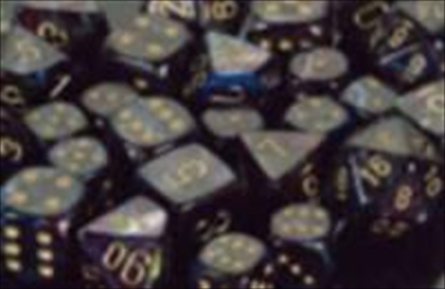 Manufacturing 27499 Lustrous Shadow With Gold Numbers Dice Set Of 7