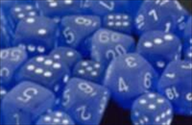 Manufacturing 27606 16 Mm Fr Blue With White Numbers D6 Dice Set Of 12