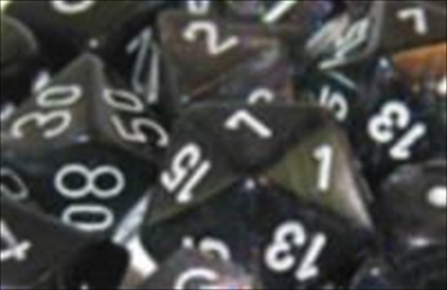 Manufacturing 27628 16 Mm Borealis Smoke With Silver Numbering D6 Dice Set Of 12