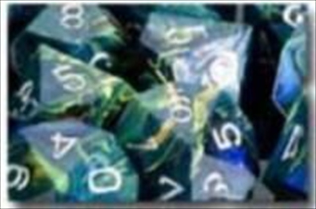 Manufacturing 27645 16 Mm Festive Green With Silver Numbers D6 Dice Set Of 12