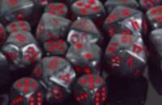 Manufacturing 27678 16 Mm Velvet Black With Red Numbers D6 Dice Set Of 12