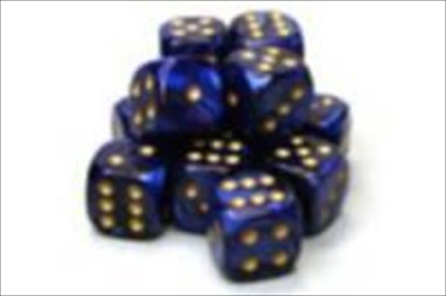 Manufacturing 27827 12 Mm Scarab Royal Blue With Gold Numbering D6 Dice Set Of 36
