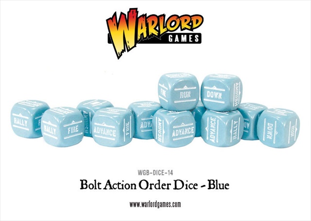 Dice14 Bolt Action Orders Dice - Blue