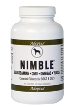Adeptus Solid Wood Nutrition 20201 Nimble For Pets 6.6 Oz. 60 Tablets