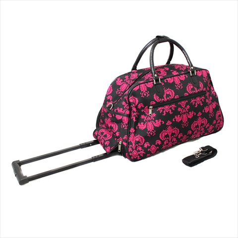 UPC 857519202315 product image for All-Seasons 8112022-631 21 in. Designer Prints Damask Carry-On Rolling Duffel Ba | upcitemdb.com