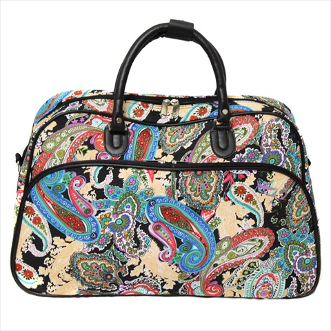 812014-181 21 In. Carry-on Shoulder Tote Duffel Bag - Paisley