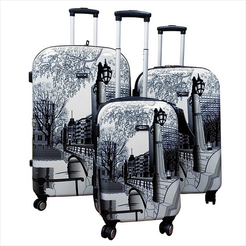 888 Central Park World Series Central Park Hardside Expandable Spinner Luggage Set - 3 Piece