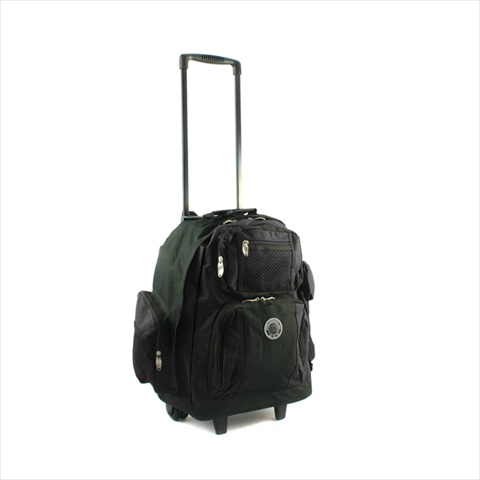 738131-blk Roll-away Deluxe Rolling Backpack, Black