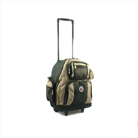 738131-kha Roll-away Deluxe Rolling Backpack, Khaki