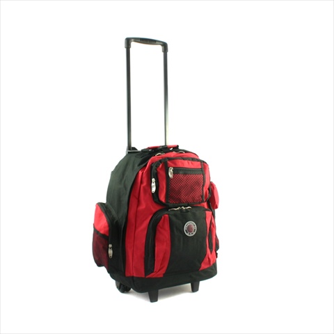 738131-red Roll-away Deluxe Rolling Backpack, Red