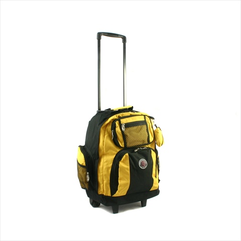 738131-yel Roll-away Deluxe Rolling Backpack, Yellow