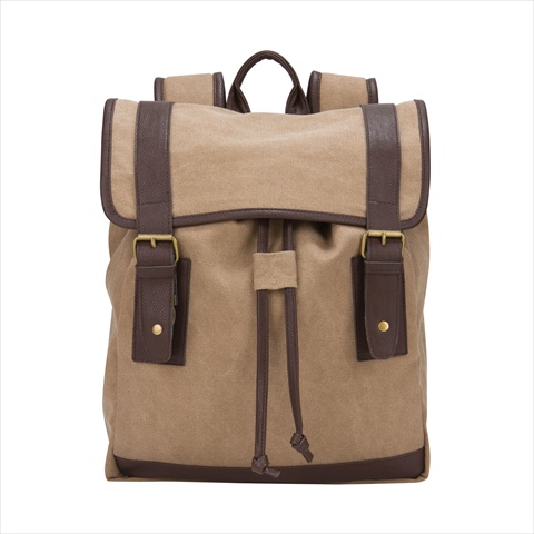 673226 15.4 In. The Riverside Collection Canvas Laptop Backpack With Tablet Pocket