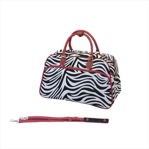 814102f-163r Deluxe Shoulder Travel Bag, Red Zebra