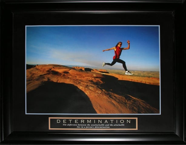 Determination Cross Country Motivational Large Frame