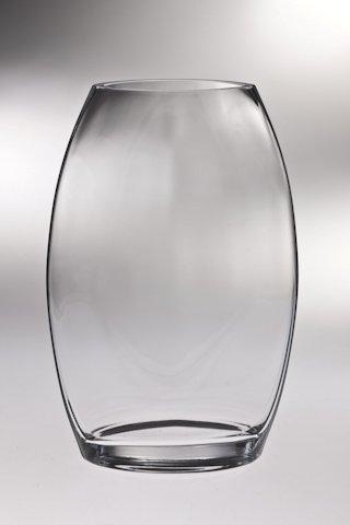 T-790-10 Classic Clear 10.25 In. High Quality Glass Thick Oval Vase