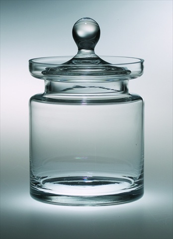 Classic Clear 8 In. High Quality Glass Cookie Jar