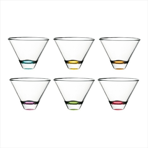 E62233-us Confetti 11 Oz. High Quality Glass Stemless Cocktail