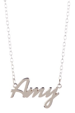 Gigi And Leela Sp328 Sterling Silver Necklace - Amy Nameplate