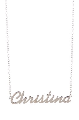 Gigi And Leela Sp328 Sterling Silver Necklace - Christina Nameplate