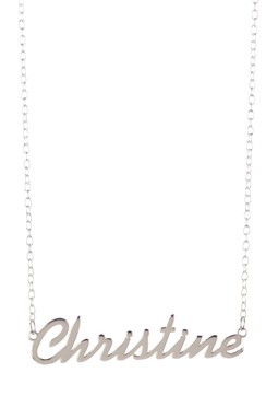 Gigi And Leela Sp328 Sterling Silver Necklace - Christine Nameplate