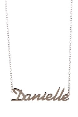 Gigi And Leela Sp328 Sterling Silver Necklace - Danielle Nameplate