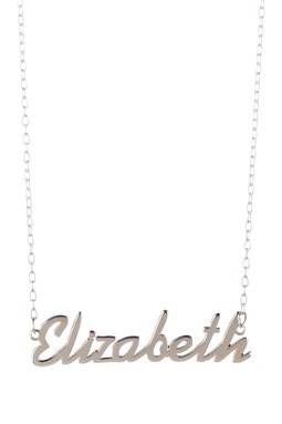 Gigi And Leela Sp328 Sterling Silver Necklace - Elizabeth Nameplate