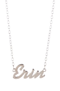 Gigi And Leela Sp328 Sterling Silver Necklace - Erin Nameplate