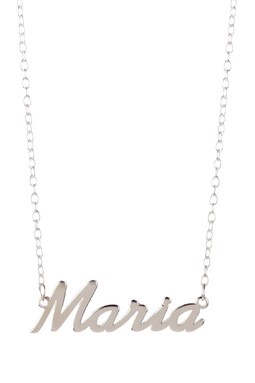 Gigi And Leela Sp328 Sterling Silver Necklace - Maria Nameplate