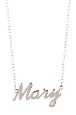 Gigi And Leela Sp328 Sterling Silver Necklace - Mary Nameplate